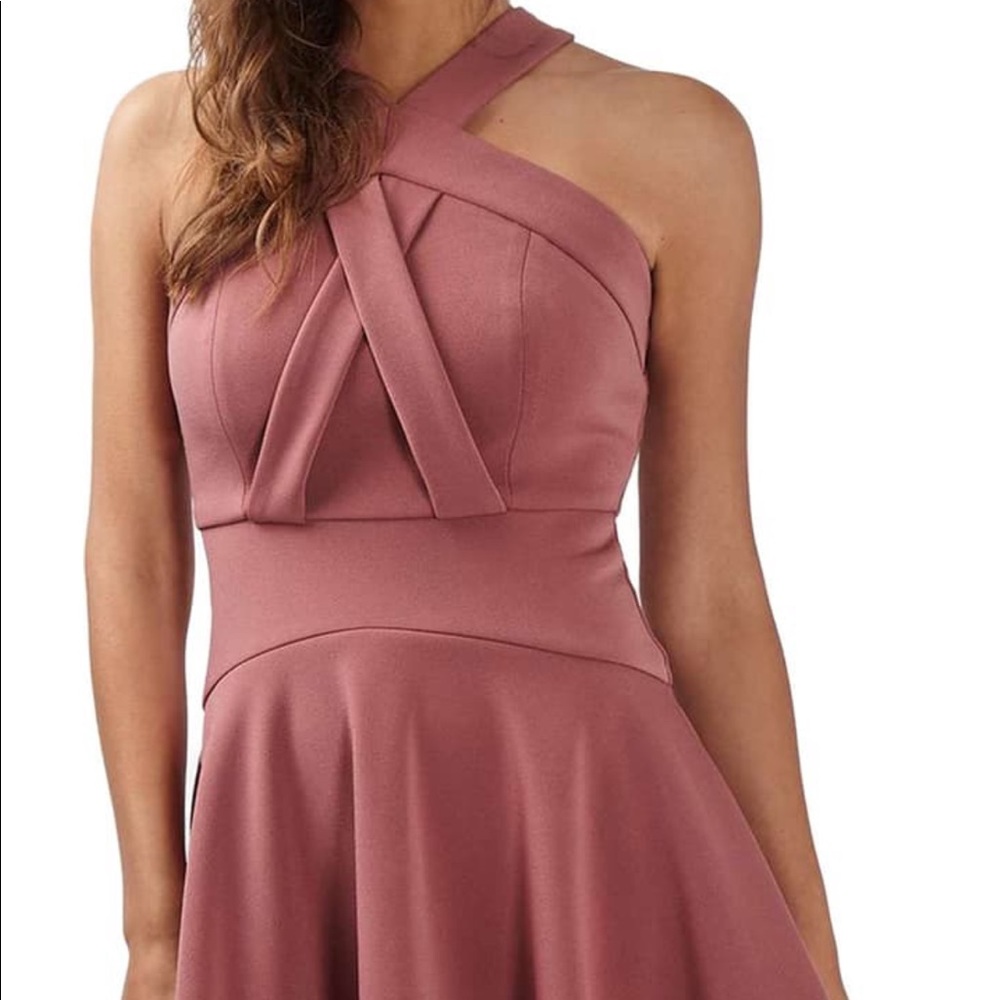 Topshop Cross Front Skater Dress